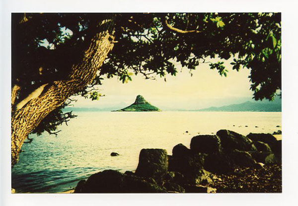Chinaman's Hat, Kualoa.  Holga 135. © 2011 Bobby Asato
