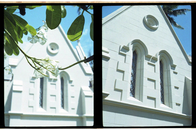 Kawaiahao, Honolulu, Hawaii. Yashica Half 17 Half-frame Camera. © 2011 Bobby Asato