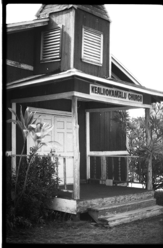 Kealiiokamalu Church, Haleiwa, Hawaii. Canon A-1. © 2011 Bobby Asato.