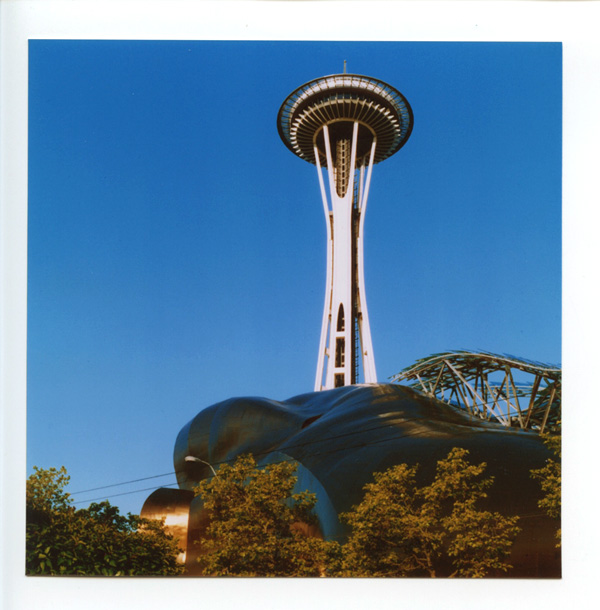 Space Needle & EMP, Seattle. Lomo Lubitel 166++ © 2012 Bobby Asato