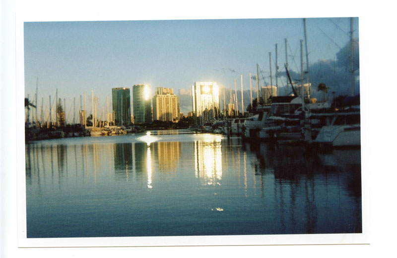 Ala Wai Boat Harbor, Hawaii.  Holga 135 © 2013 Bobby Asato